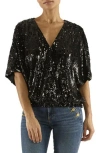 Ramy Brook Jenni Sequin Top In Black