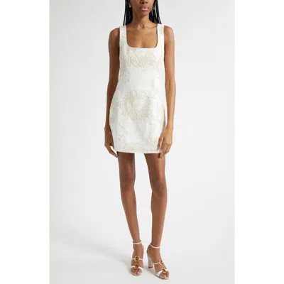 Ramy Brook Amalia Floral Embroidery Cotton Minidress In White
