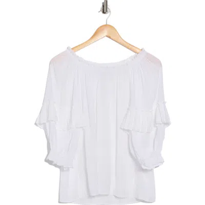 Ramy Brook Jiya Off The Shoulder Balloon Sleeve Top In White