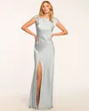 Ramy Brook Joanna Cowl Back Gown In Dove Grey