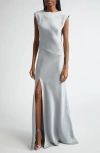 RAMY BROOK RAMY BROOK JOANNA COWL BACK SATIN GOWN