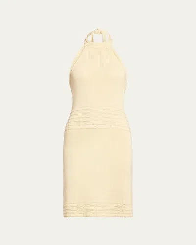 Ramy Brook Joelle Crochet Mini Dress In Sand