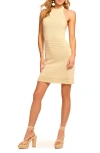 Ramy Brook Joelle Halter Sweater Minidress In Neutral