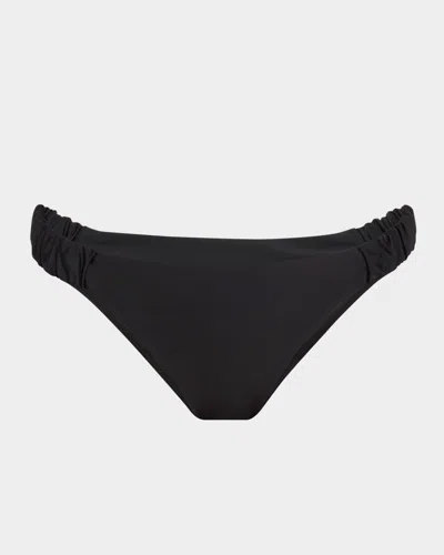 Ramy Brook Joelle Ruched Bikini Bottoms In Black