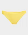 Ramy Brook Joelle Ruched Bikini Bottoms In Yellow