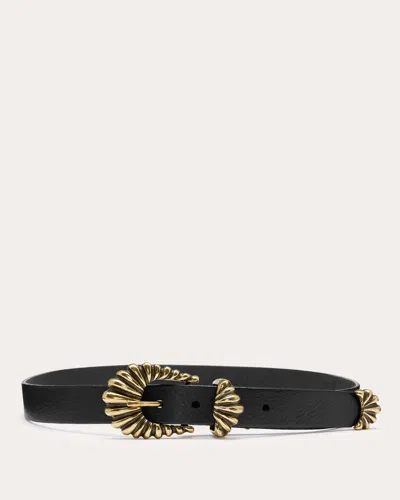 Ramy Brook Jolene Leather Belt In Black