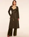 Ramy Brook Josie Wool Blend Belted Coat In Green