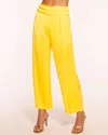 Ramy Brook Joss Cropped Wide Leg Pant In Bright Lemon