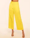 Ramy Brook Joss Cropped Wide Leg Pant In Lemon Drop