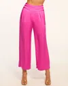 Ramy Brook Joss Cropped Wide Leg Pant In Magenta