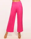 Ramy Brook Joss Cropped Wide Leg Pant In Pink Punch