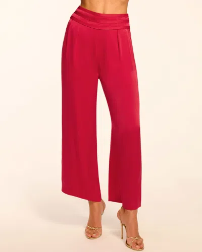 Ramy Brook Joss Cropped Wide Leg Pant In Red