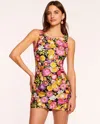 Ramy Brook Julie Floral-embroidered Lace-up Mini Dress In Summer Flower
