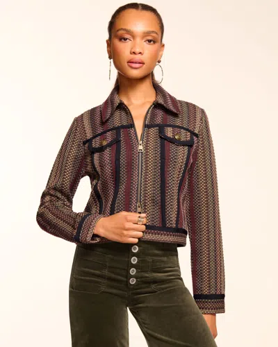 Ramy Brook Julie Tweed Jacket In Brown