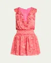 Ramy Brook Juno Mini Dress In Pink Petunia Petal