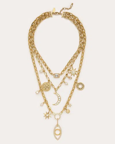 Ramy Brook Kahleah Layered Charm Necklace In Gold