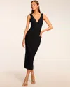 Ramy Brook Kallie Floral Embellished Crepe Midi Dress In Black