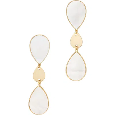 Ramy Brook Kari Mother-of-pearl Drop Earrings In White