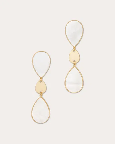 Ramy Brook Kari Mother Of Pearl Statement Earrings In Orange