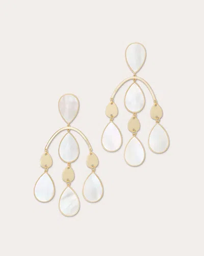 Ramy Brook Karina Mother Of Pearl Pear Shape Statement Earrings In Gold
