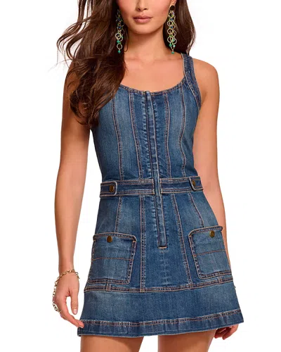Ramy Brook Karla Scoop Neck Denim Mini Dress In Blue