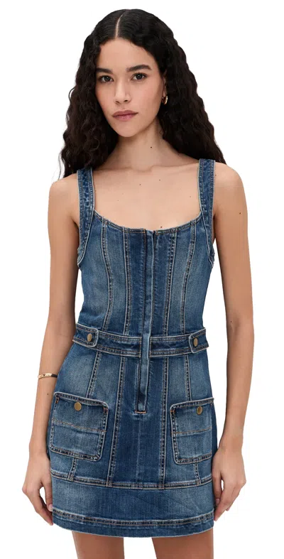 Ramy Brook Karla Dress Medium Wash In Blue