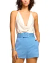Ramy Brook Kasey Belted Shorts In Ribbon Blue