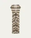 Ramy Brook Katherine Chevron Knit Maxi Dress In Neutral Chevron