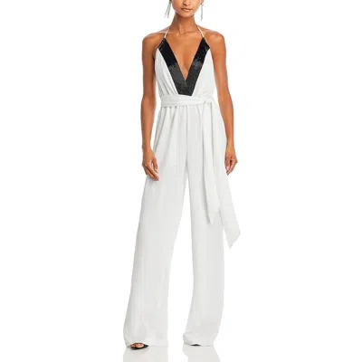 Ramy Brook Kayla Womens Satin Embellished Jumpsuit