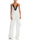 Ramy Brook Kayla Womens Satin Embellished Jumpsuit In Multi
