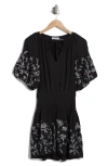 Ramy Brook Keanu Embroidered Floral Dress In Black