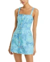 RAMY BROOK KELLY SQUARE NECK PRINTED MINI DRESS