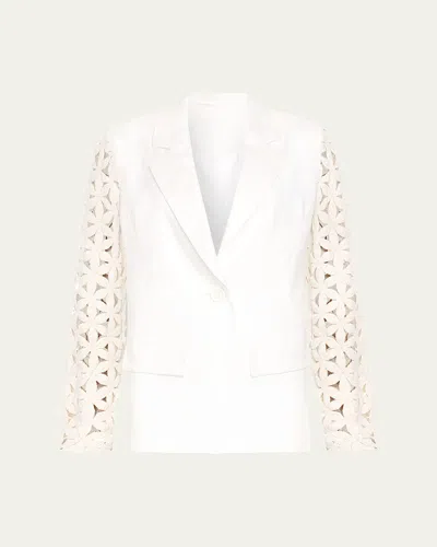 RAMY BROOK KELSEY CROCHET-SLEEVE BLAZER