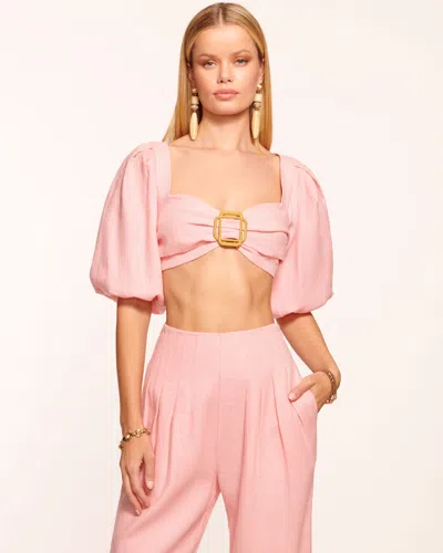 RAMY BROOK KELSEY LINEN CROP TOP