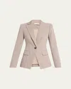 Ramy Brook Kensington Embellished Single-breasted Blazer In Natural Rhinestone