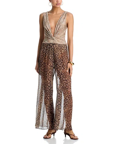 Ramy Brook Kensley Jumpsuit Cover Up In Brown