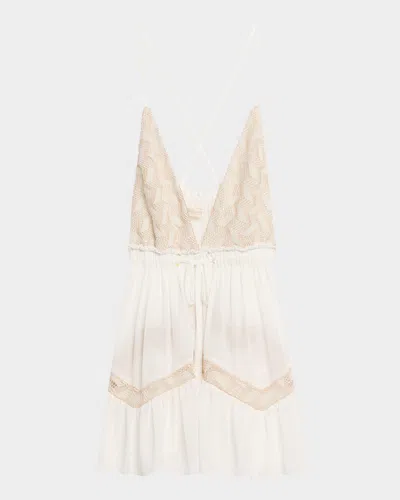 Ramy Brook Kerry Crochet-trim Mini Dress
