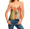 Ramy Brook Keturah Silk Chiffon Tank Top In Mint Stripe In Multi