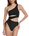 Ramy Brook Kezia Womens One Shoulder Cut-out One-piece Swimsuit In Black