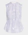 RAMY BROOK KEZIAH SLEEVELESS MIXED MEDIA TOP