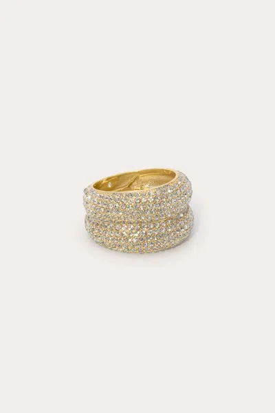 Ramy Brook Khatia Pave Crystal Ring In Gold