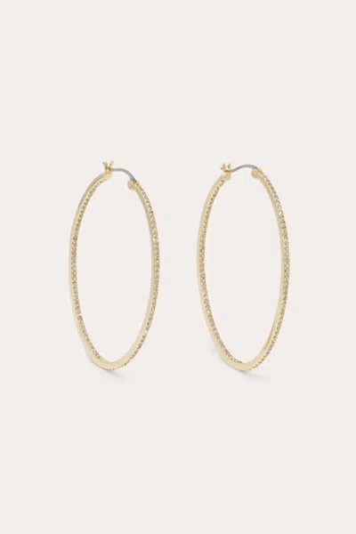 Ramy Brook Khatia Pave Hoops In Gold