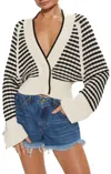 Ramy Brook Kiera Cardigan In Black/ivory In Black