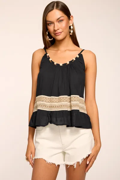 Ramy Brook Kiersten Embellished Coverup Tank Top In Black
