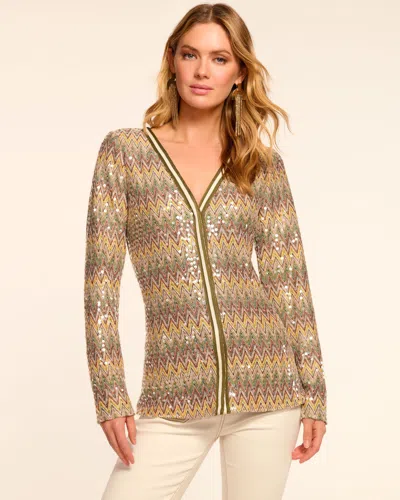 Ramy Brook Kiki Chevron Sequin Cardigan