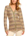 Ramy Brook Kiki Sequined Chevron Cardigan In Multi