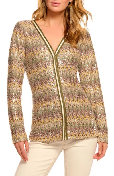RAMY BROOK RAMY BROOK KIKI SEQUIN IKAT SWEATER