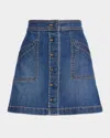Ramy Brook Kimi Denim Mini Skirt In Medium Wash