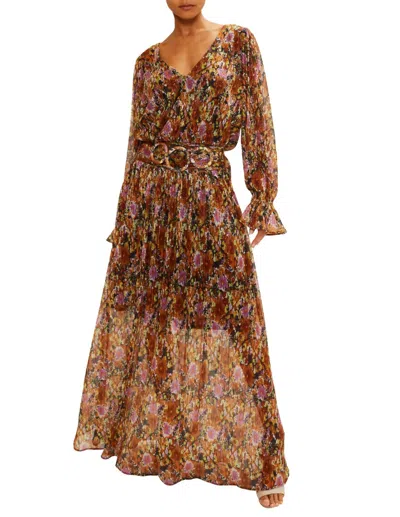 Ramy Brook Kinsley Dress In Multi Flower In Brown