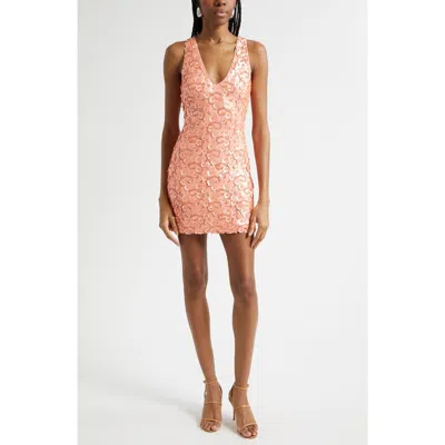 Ramy Brook Kinsley Floral Sequin Minidress In Pink